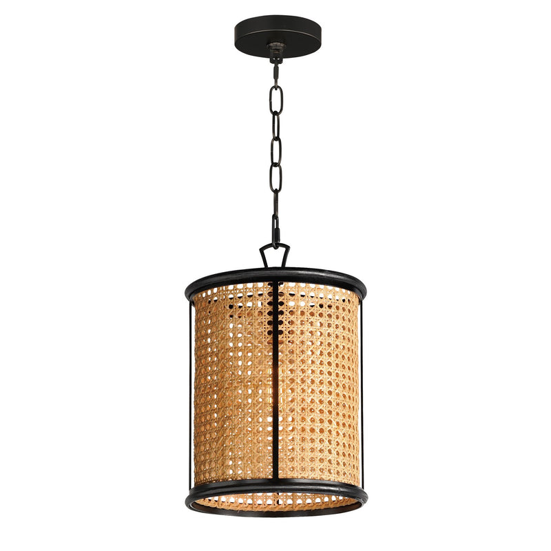 Maxim 14471NABK One Light Pendant, Black
