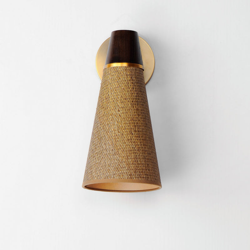 Maxim 14480GCNAB One Light Wall Sconce, Natural Aged Brass
