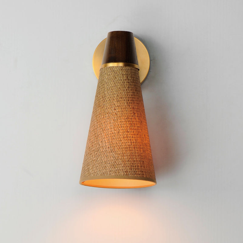 Maxim 14480GCNAB One Light Wall Sconce, Natural Aged Brass