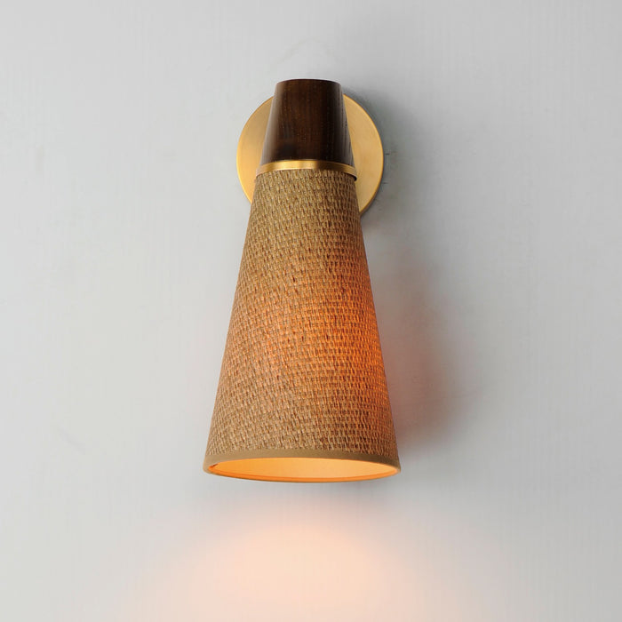 Maxim 14480GCNAB One Light Wall Sconce, Natural Aged Brass