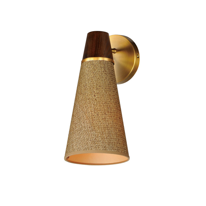 Maxim 14480GCNAB One Light Wall Sconce, Natural Aged Brass