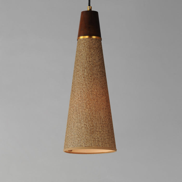 Maxim 14482GCNAB One Light Pendant, Natural Aged Brass