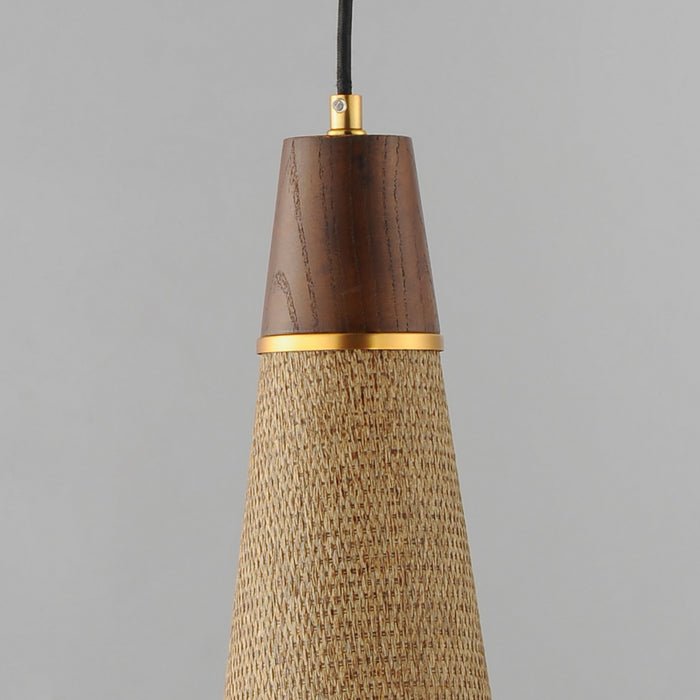 Maxim 14482GCNAB One Light Pendant, Natural Aged Brass