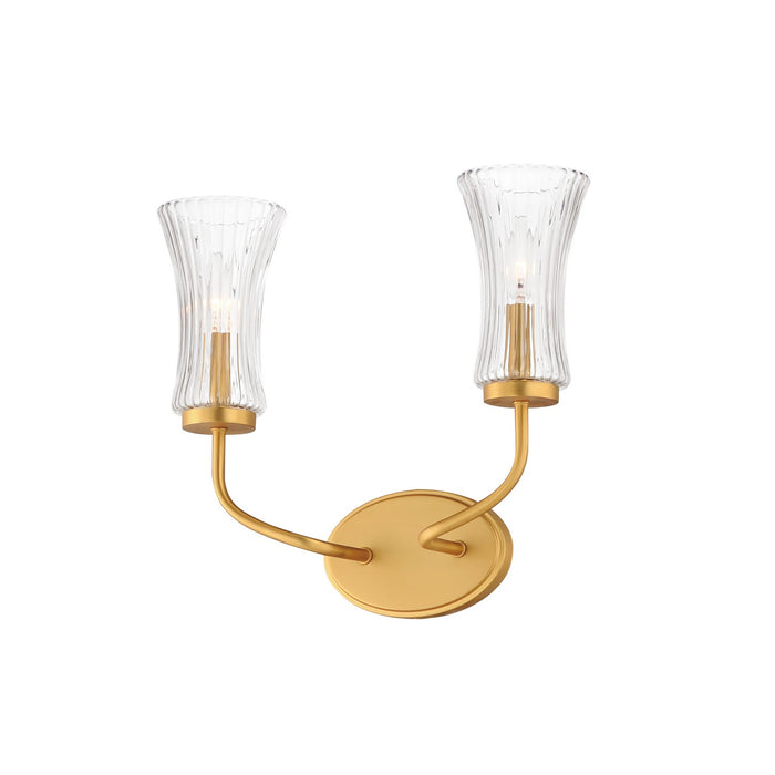 Maxim 16152CRNAB Two Light Wall Sconce, Natural Aged Brass