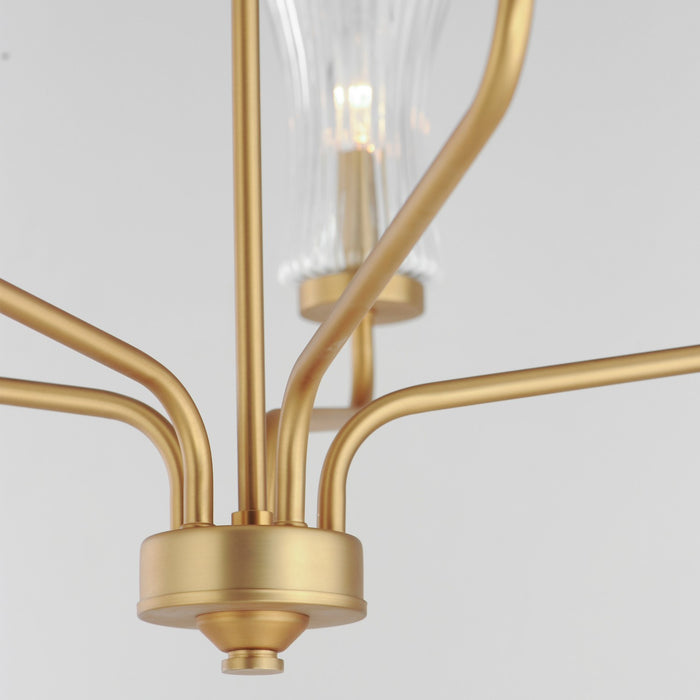 Maxim 16155CRNAB Five Light Chandelier, Natural Aged Brass