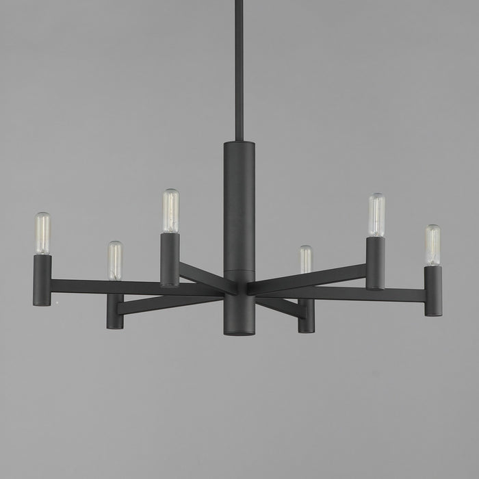 Maxim 21366BK Six Light Chandelier, Black