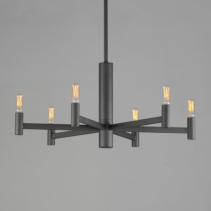 Maxim 21366BK Six Light Chandelier, Black