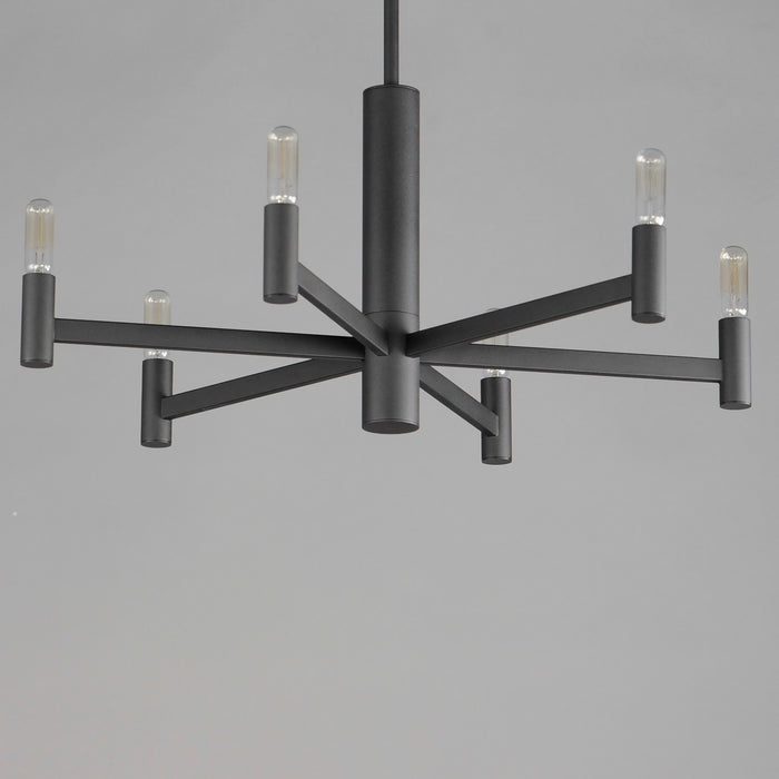 Maxim 21366BK Six Light Chandelier, Black