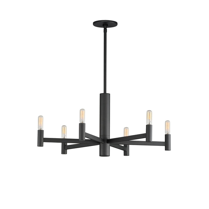 Maxim 21366BK Six Light Chandelier, Black