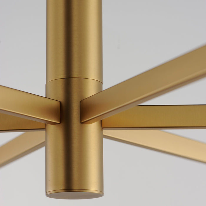 Maxim 21366NAB Six Light Chandelier, Natural Aged Brass