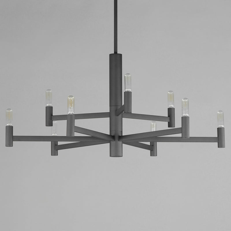 Maxim 21369BK Nine Light Chandelier, Black