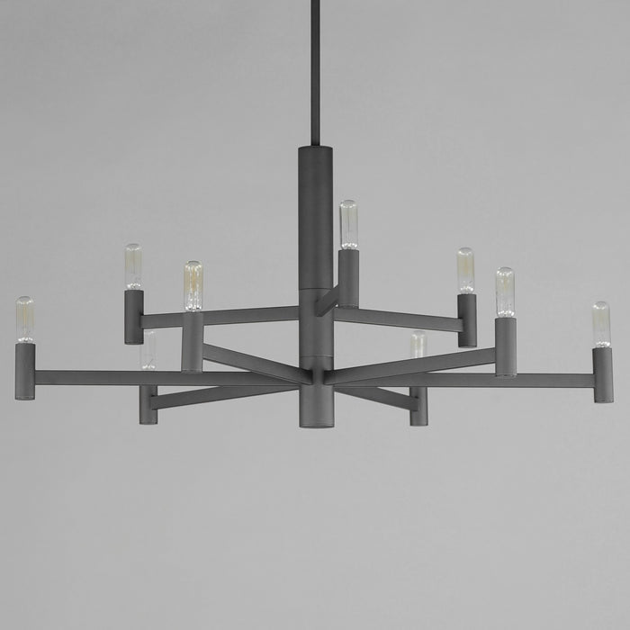 Maxim 21369BK Nine Light Chandelier, Black