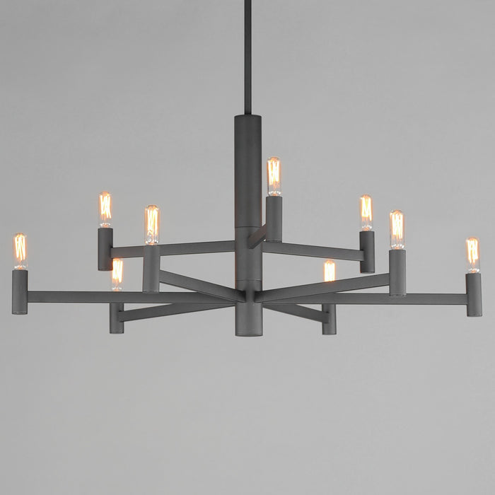 Maxim 21369BK Nine Light Chandelier, Black