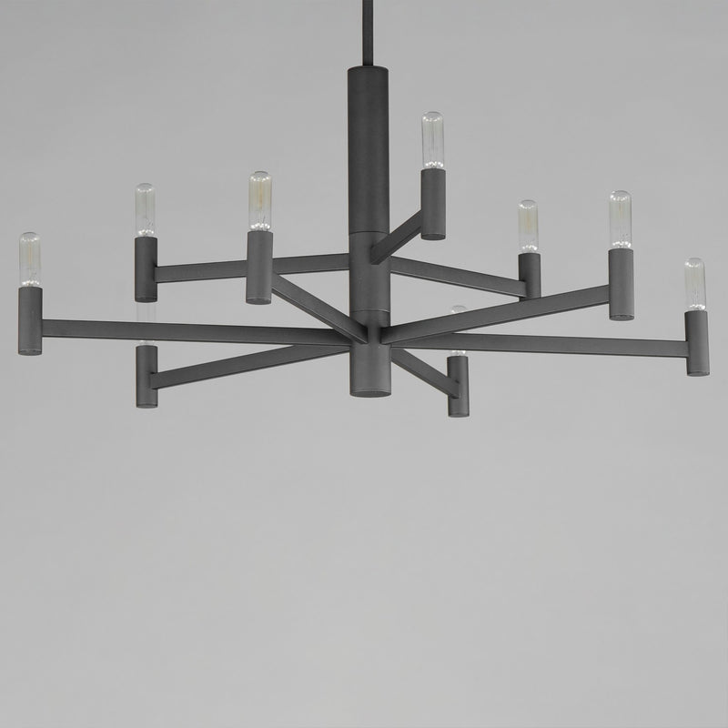 Maxim 21369BK Nine Light Chandelier, Black