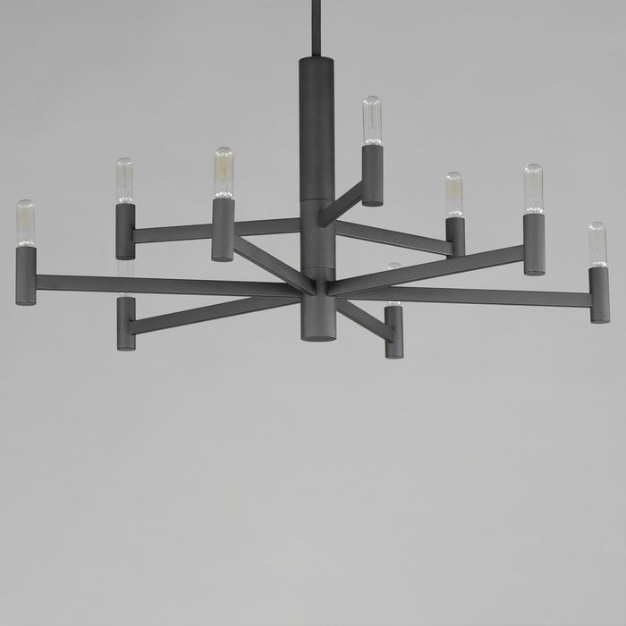 Maxim 21369BK Nine Light Chandelier, Black