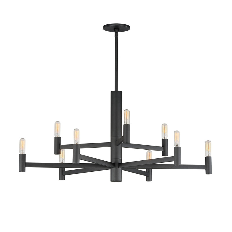 Maxim 21369BK Nine Light Chandelier, Black