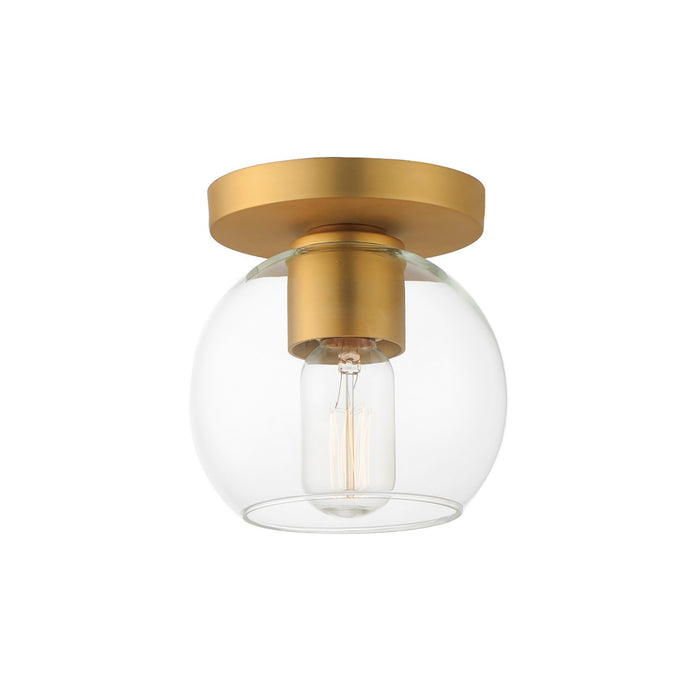 Maxim 21630CLNAB One Light Flush Mount, Natural Aged Brass