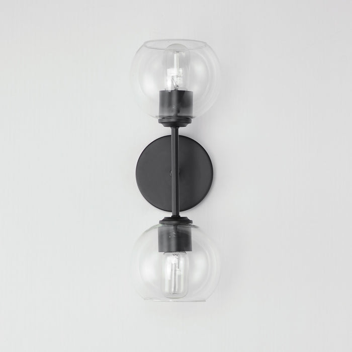 Maxim 21632CLBK Two Light Wall Sconce, Black