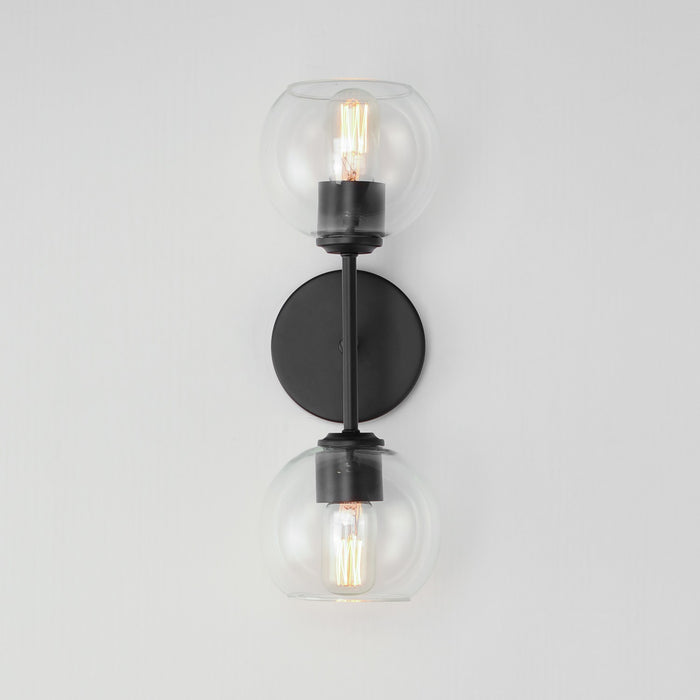 Maxim 21632CLBK Two Light Wall Sconce, Black