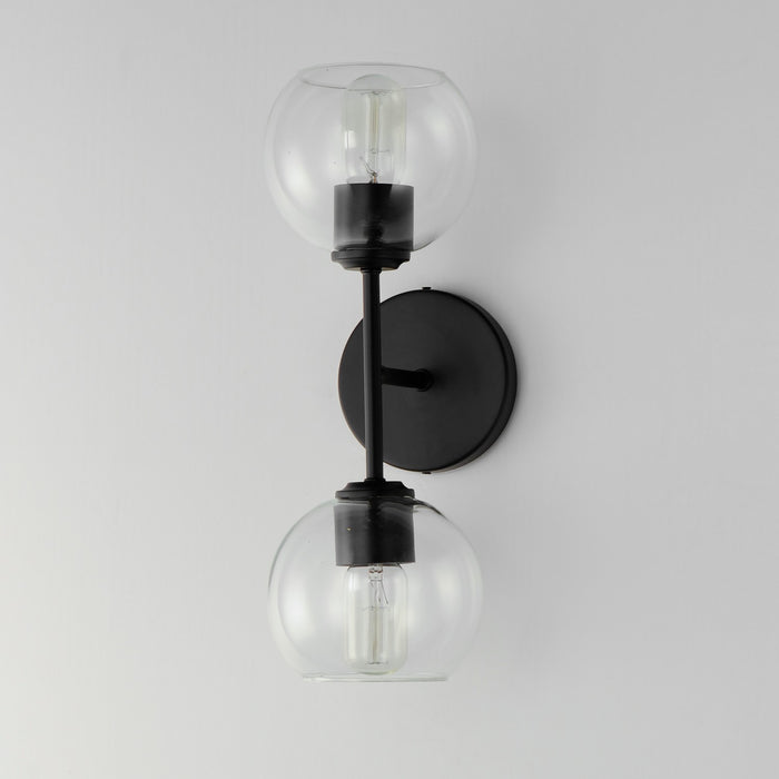 Maxim 21632CLBK Two Light Wall Sconce, Black