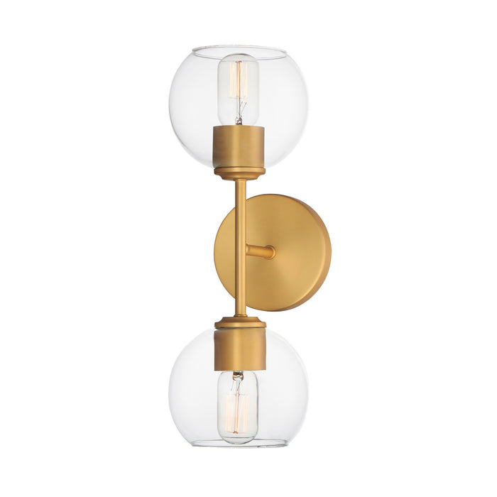 Maxim 21632CLNAB Two Light Wall Sconce, Natural Aged Brass