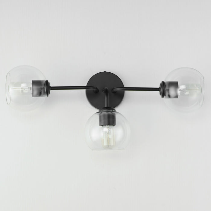 Maxim 21633CLBK Three Light Bath Vanity, Black
