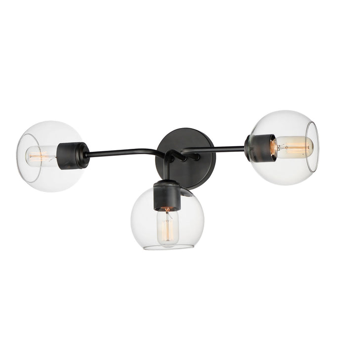 Maxim 21633CLBK Three Light Bath Vanity, Black