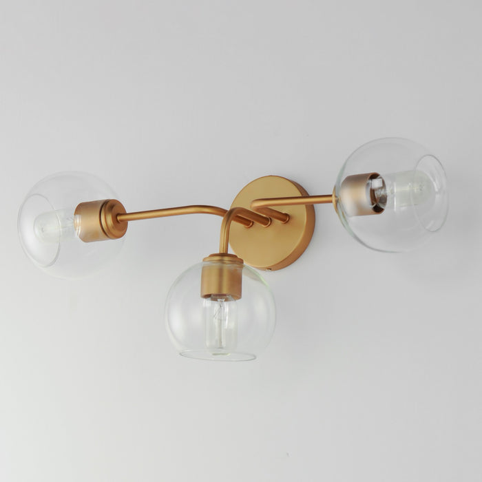 Maxim 21633CLNAB Three Light Bath Vanity, Natural Aged Brass