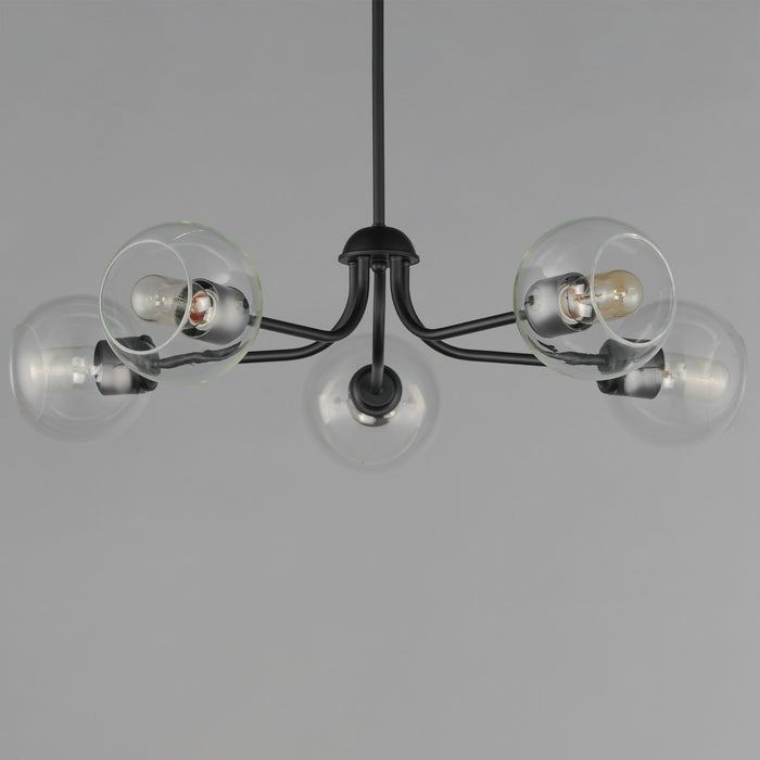 Maxim 21635CLBK Five Light Chandelier, Black