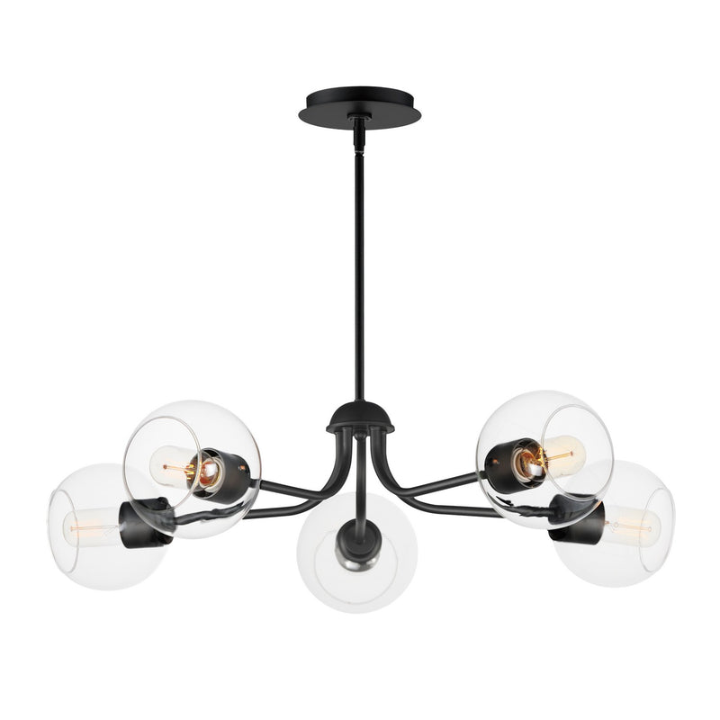 Maxim 21635CLBK Five Light Chandelier, Black