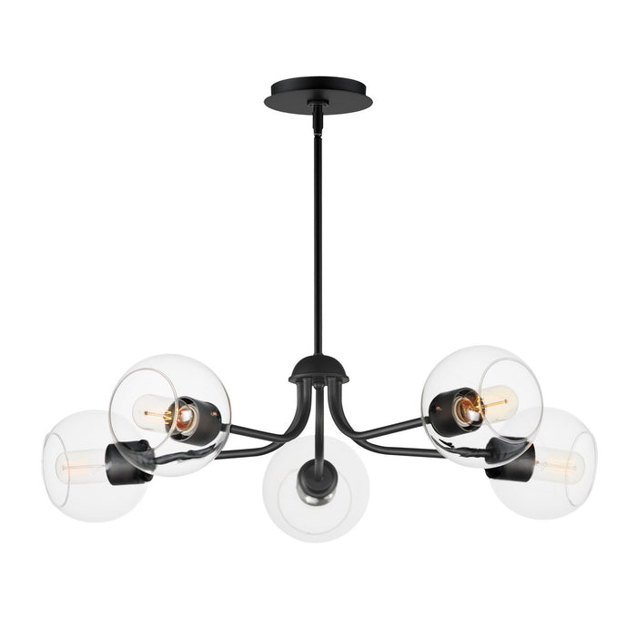 Maxim 21635CLBK Five Light Chandelier, Black