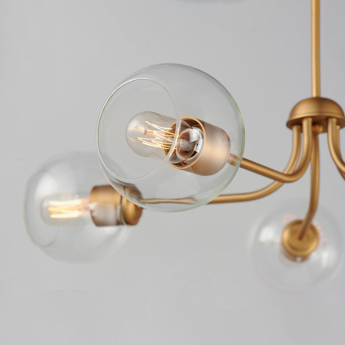 Maxim 21635CLNAB Five Light Chandelier, Natural Aged Brass