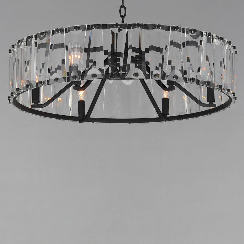Maxim 21866BCBK Six Light Chandelier, Black