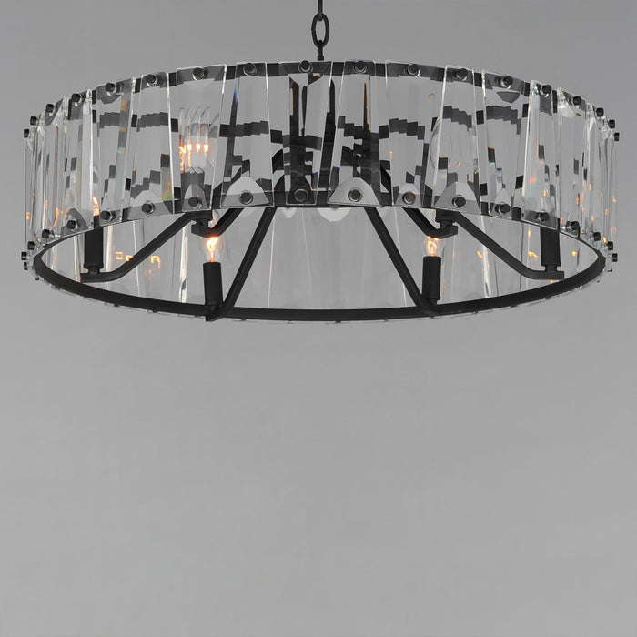 Maxim 21866BCBK Six Light Chandelier, Black