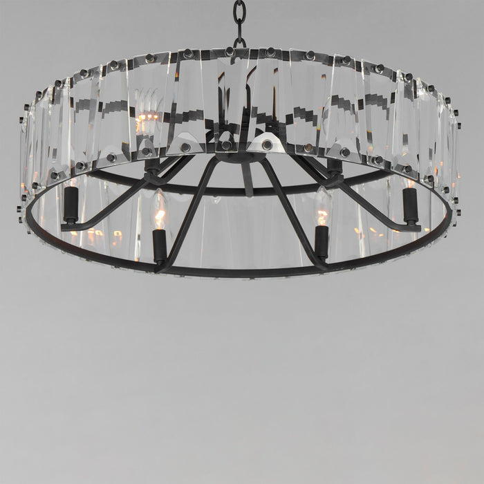 Maxim 21866BCBK Six Light Chandelier, Black
