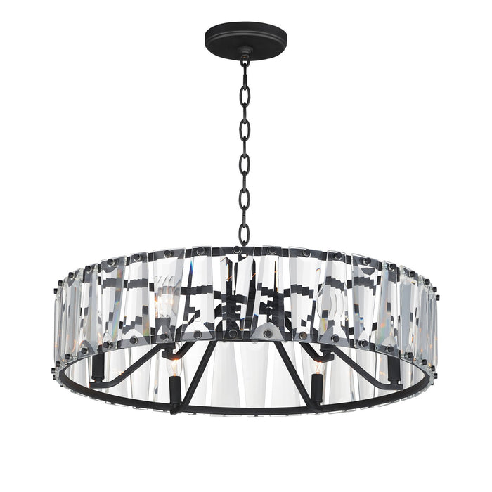 Maxim 21866BCBK Six Light Chandelier, Black