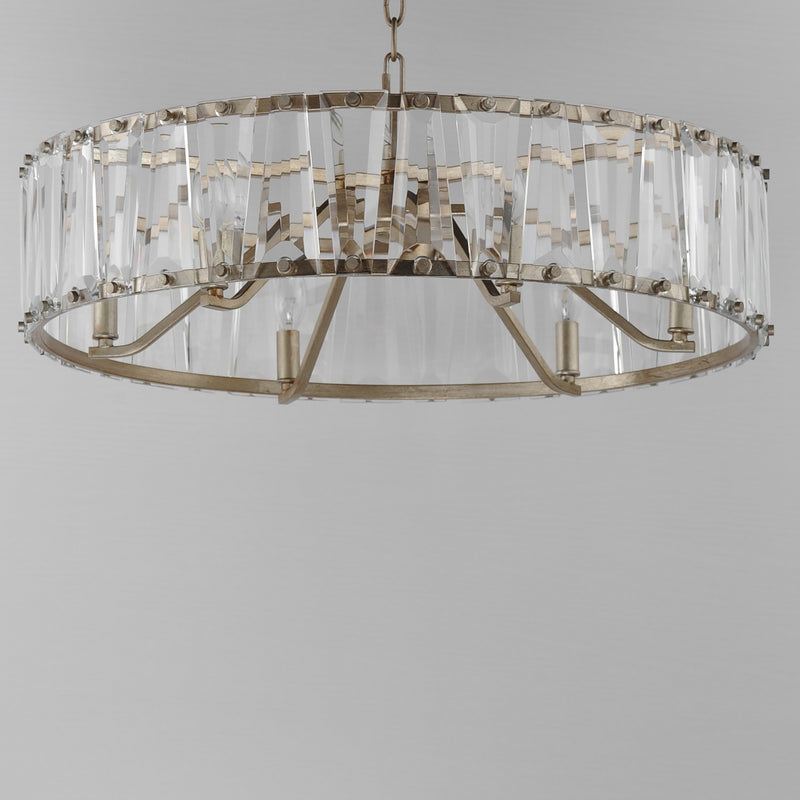Maxim 21866BCGS Six Light Chandelier, Golden Silver