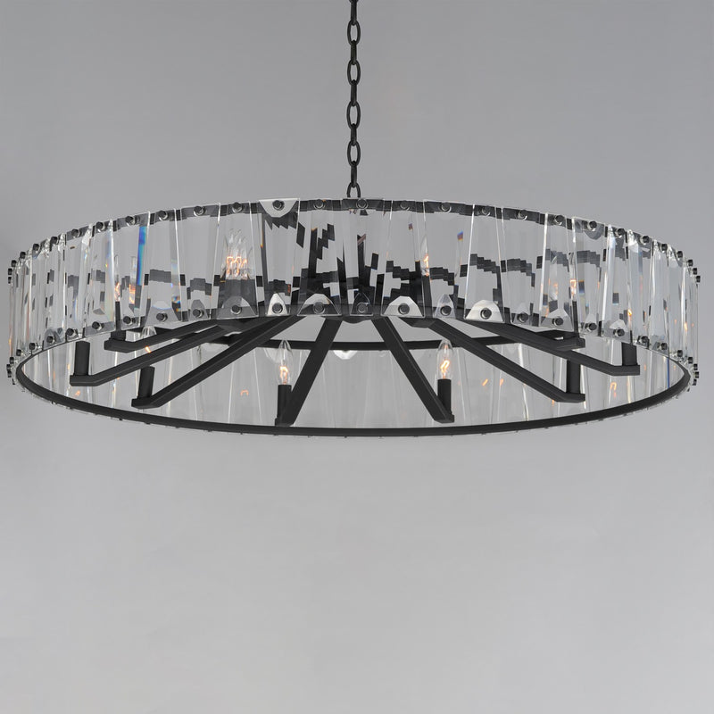 Maxim 21869BCBK Ten Light Chandelier, Black