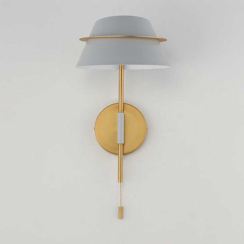 Maxim 25220LFGNAB One Light Wall Sconce, Natural Aged Brass