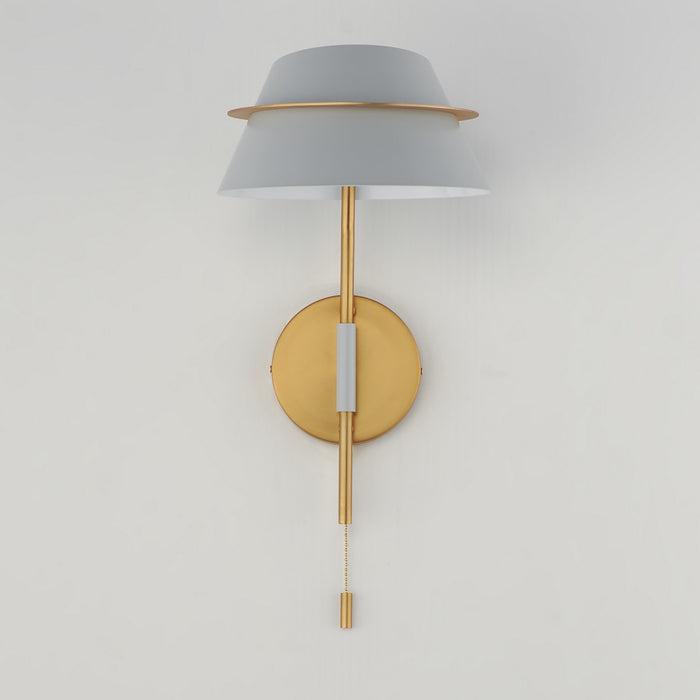 Maxim 25220LFGNAB One Light Wall Sconce, Natural Aged Brass