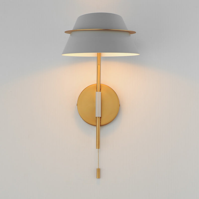 Maxim 25220LFGNAB One Light Wall Sconce, Natural Aged Brass