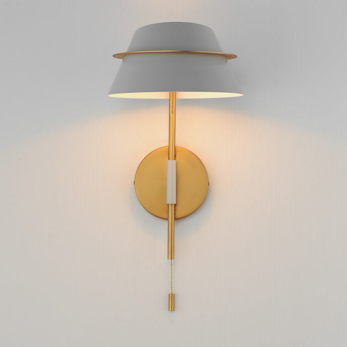 Maxim 25220LFGNAB One Light Wall Sconce, Natural Aged Brass