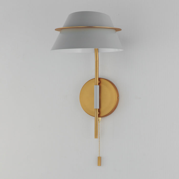 Maxim 25220LFGNAB One Light Wall Sconce, Natural Aged Brass