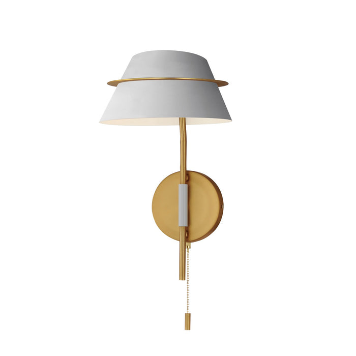 Maxim 25220LFGNAB One Light Wall Sconce, Natural Aged Brass
