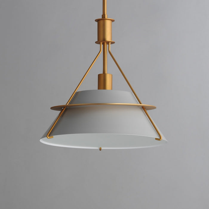 Maxim 25221LFGNAB One Light Pendant, Natural Aged Brass