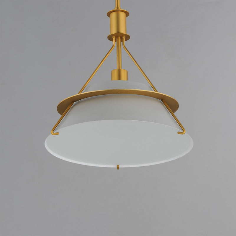 Maxim 25221LFGNAB One Light Pendant, Natural Aged Brass