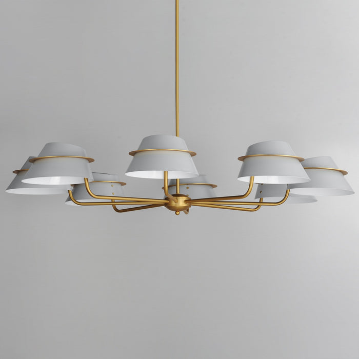 Maxim 25228LFGNAB Eight Light Chandelier, Natural Aged Brass