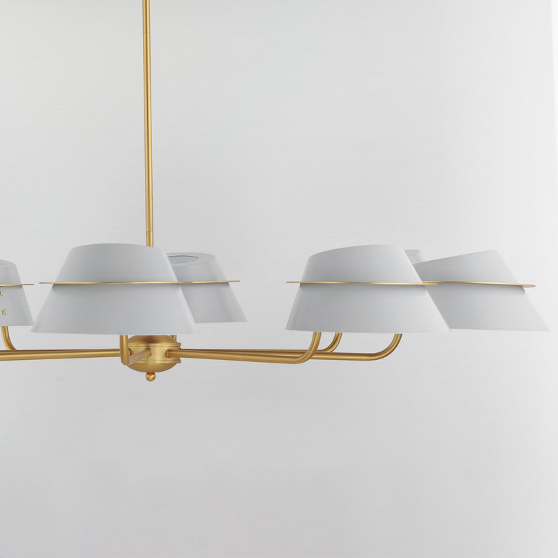 Maxim 25228LFGNAB Eight Light Chandelier, Natural Aged Brass