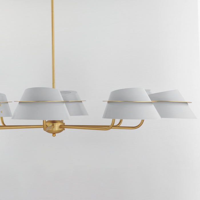 Maxim 25228LFGNAB Eight Light Chandelier, Natural Aged Brass