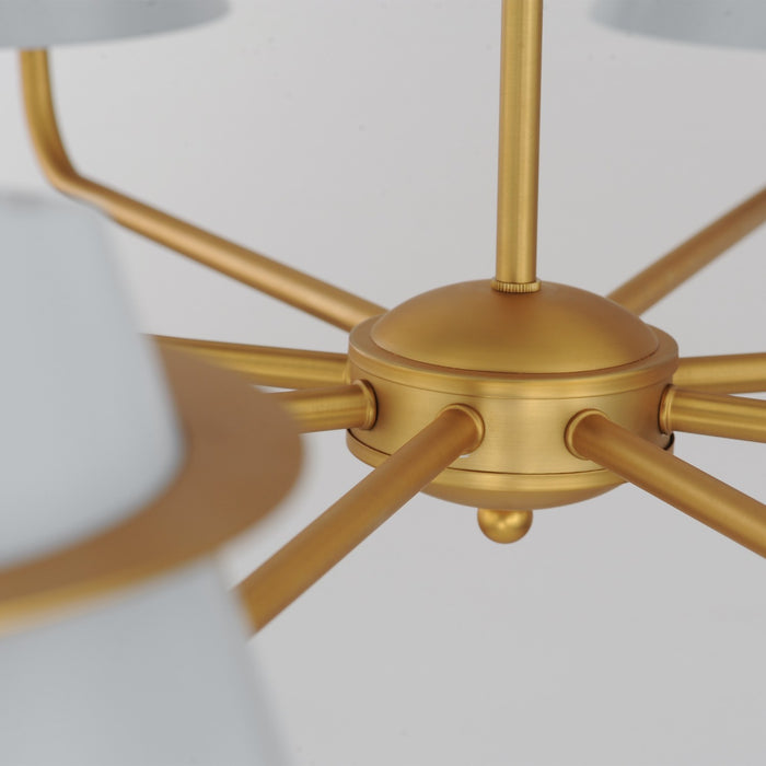 Maxim 25228LFGNAB Eight Light Chandelier, Natural Aged Brass